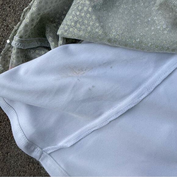 Vintage 90s Maurices Silver Sparkle Mini Dress Gown Party Glam Disco 7/8 - Picture 13 of 14